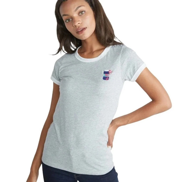 Marine Layer Don’t Blow it Ringer Tee Size Small - Picture 1 of 8